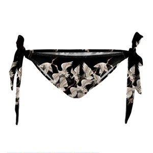 Black Cranes Bikini Bows Bottom (M)
