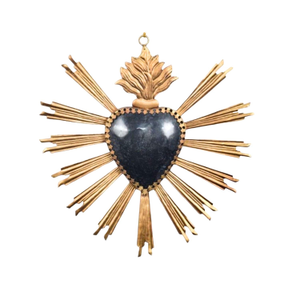 Black & Gold Sacred Heart Wall Ornament