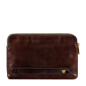 Brown Leather Clutch - Ulysses (one size)