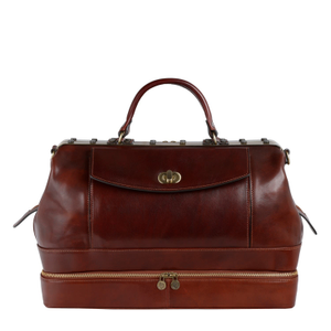 Brown Leather Doctor Bag, Medical Bag, Leather Handbag - Doctor Faustus (one size)