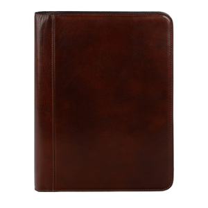 Leather Documents Folder Organizer - Candide - Brown