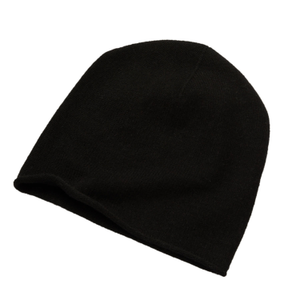 Cashmere Black Beanie Hat (one size)