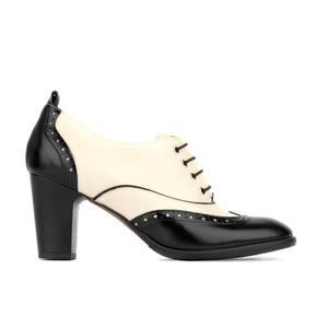 Casino - Cream & Black - Womens Designer Heels (7 UK)
