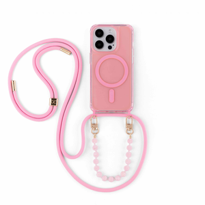Cherry Blossom Phone Case, Crossbody Phone Strap Set Magsafe (iPhone 15 Plus)