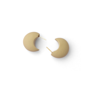 Chubby Huggie Hoops In Taupe