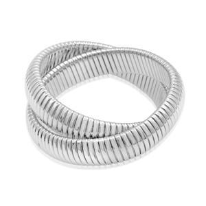 Chunky Snake Bracelet - Silver (one size)