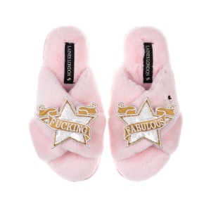 Classic Laines Slippers With Fucking Fabulous Brooches - Pink (M)