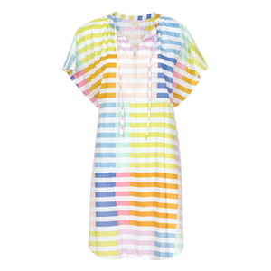 Colorful Stripe Cove Dress (XXL)