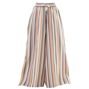 Colorful Striped Linen Trousers (XXL)