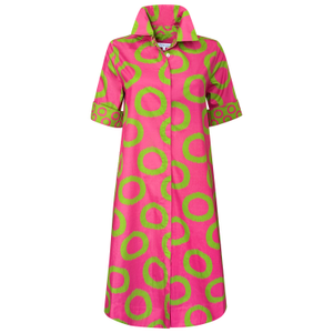 Connax Apple Giant Printed Cotton Short Sleeve Length Missy Fit Midii Dress (S)