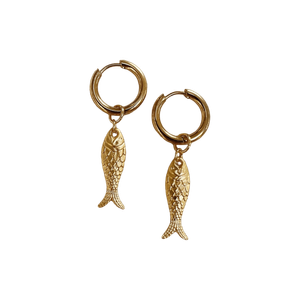 Corfu Gold Fish Earrings