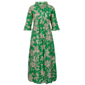 Cotton Annabel Maxi Dress In Grass Green (4XL)