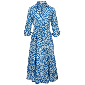 Cotton Marigold Dress In Sea Fern (XXL)