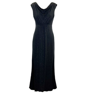 Cruise Cowl Neck Maxi Dress In Glitter Black (L/XL)