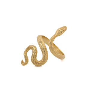 Cycle Of Life Snake Gold Vermeil Ring - Gold