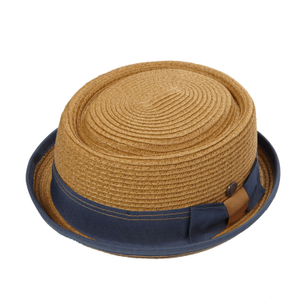 Dasmarca Rico Summer Telescope Crown Lightweight Breathable Rude-Boy Mod Porkpie Hat - Mustard Yellow (57cm)