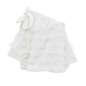 Designer Off-Shoulder Blouse White (XL)