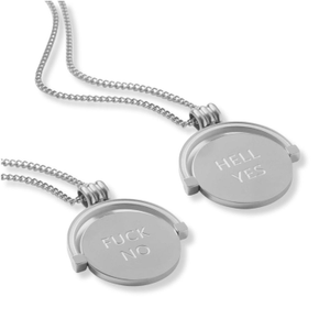 Destiny Hell Yes/Fuck No Spinner Chain - Silver (one size)