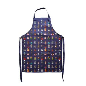Dogs Cotton Apron - Navy (one size)
