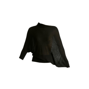 Draped Knit Top In Black (L/XL)