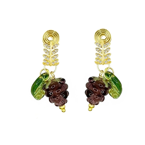 Eden's Berry Clip On Earrings