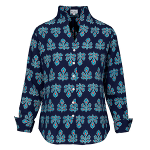 Chelsea Shirt In Navy & Blue Thistle (L)