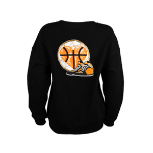 Embellished Basketball Love Sweatshirt - Black (XL)