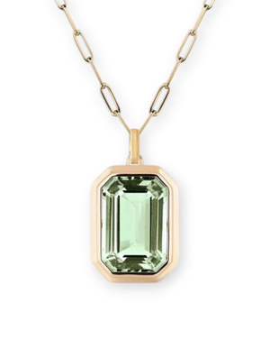 Emerald Radiance Necklace In Gold
