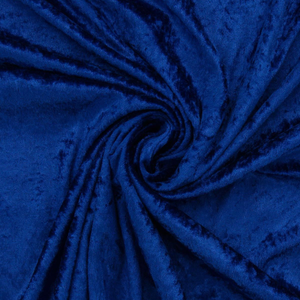 Tissus panne de velours - Bleu royal