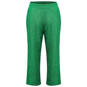 Eyelet Cotton Lace Pants - Green (XL)