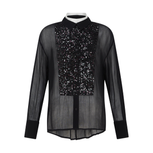 Faye Black Sequin Shirt (M)