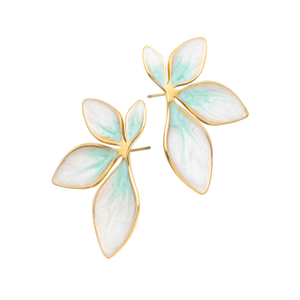 Flourish Mint Leaf Earrings (one size)