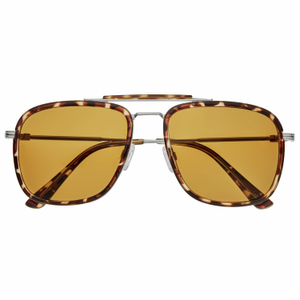 Flyer Polarized TR90 Aviator Sunglasses - Brown, Tortoise