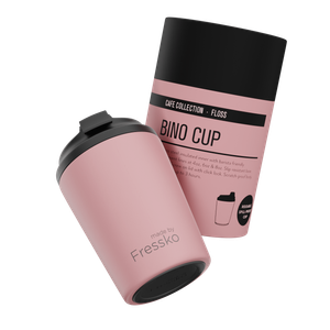 Fressko Bino 8oz / 227ml Reusable Coffee Cup, Stainless Steel - Floss