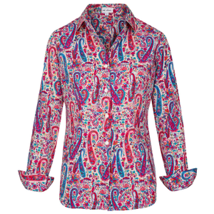 Mayfair Shirt In Pink & Blue Fiesta (XXXL)