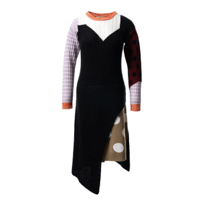 Fully Fashioning Keren Midi Dress - Khaki Black & White (XS)
