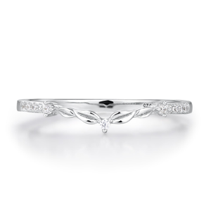 Glowing Orchid Band White Gold Vermeil (L 1/2 (UK))