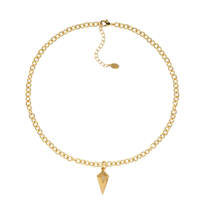 Gold & Crystal Deco Pendant