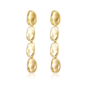 Gold Pebble Drop Earrings | Sculptural Statement Earrings