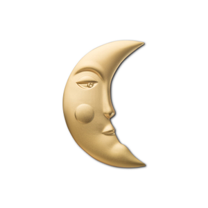 Golden Metal Pin Moon
