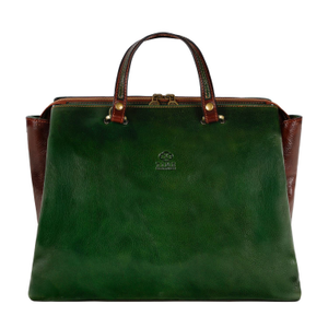 Green Leather Tote Bag For Women – The Scarlet Letter (one size)