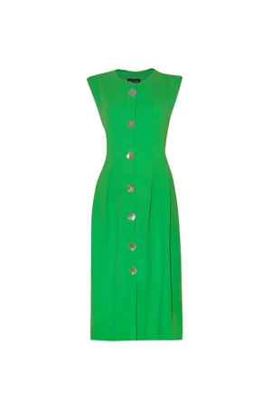Green Pocket Midi Dress (M)