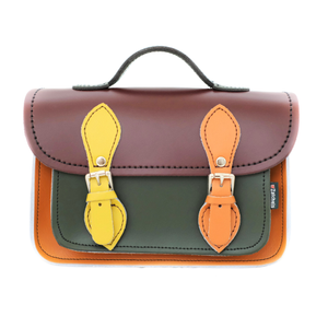 Handmade Leather Micro Satchel Plus - Autumnal Kaleidoscope (one size)