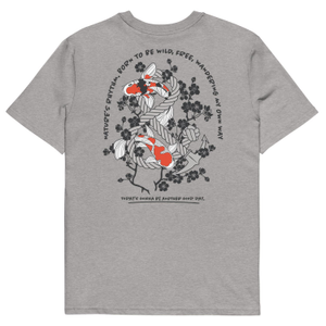 Heather Grey Koi Fish Another Good Day Organic Cotton T-Shirt - Men (M)