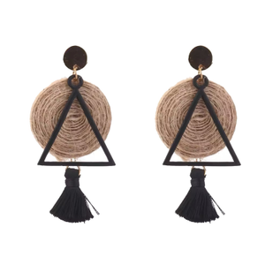 Hessian Drop Abstract Earrings (one size)