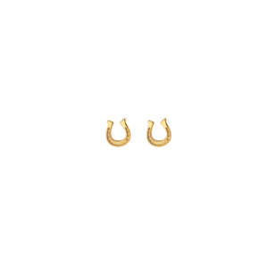 Horseshoe Stud Earrings 18K Gold Vermeil