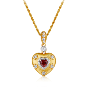 Ib Love Heart Gold Vermeil Necklace