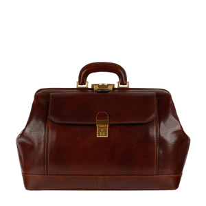 Italian Brown Leather Doctor Bag For Women - Hamlet (one size)