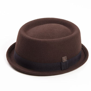Jack Brown Felt Skimpy Brim Short Brim Rude Boy Mod Style Porkpie Hat (59cm)