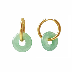 Jade Donut Earrings